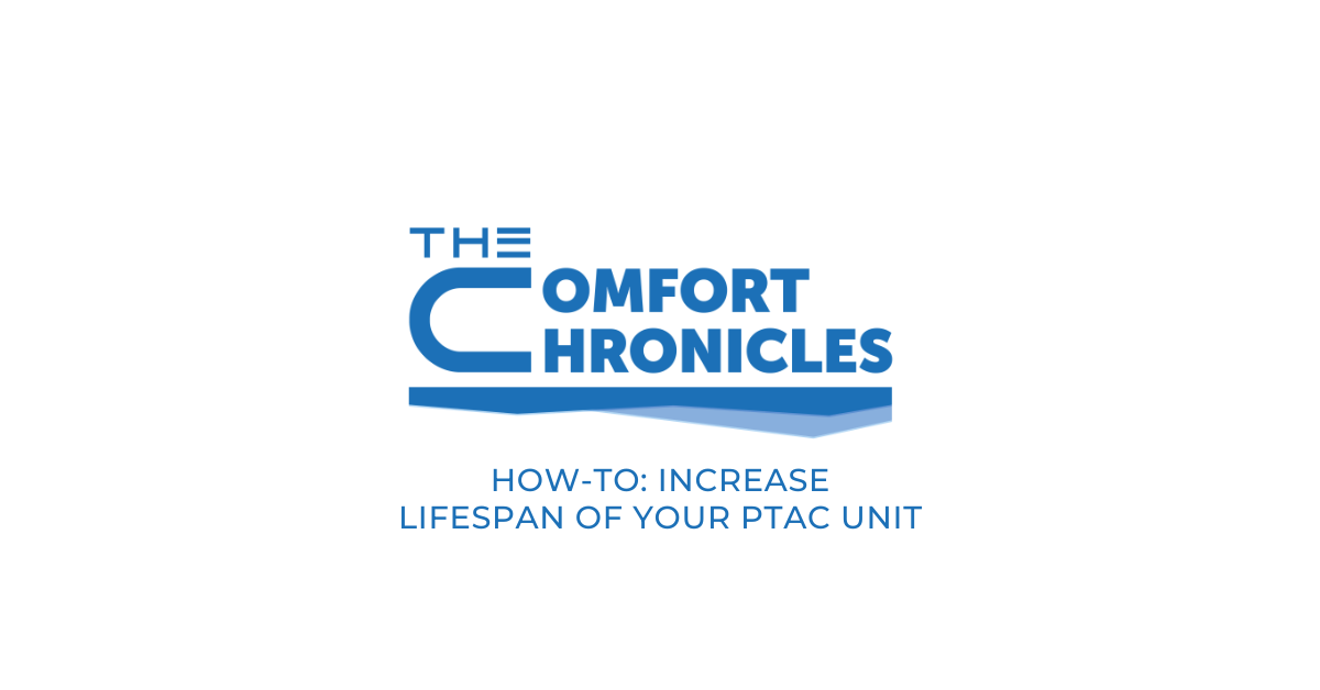 A blue and white logo for the comfort chronicles.