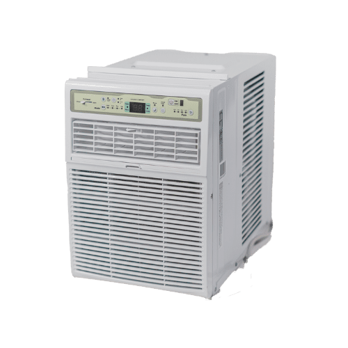 Large grey window air conditioner